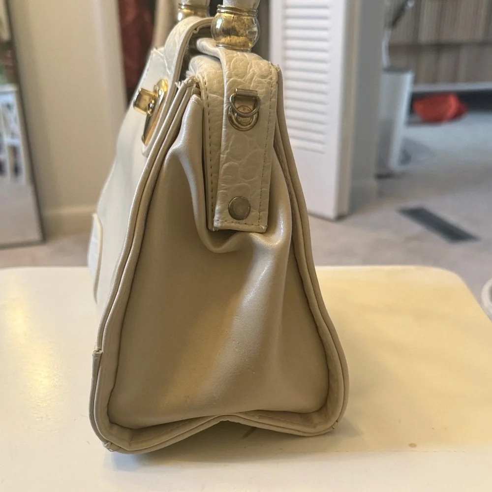 Dolce Vita Structured Cream Handbag